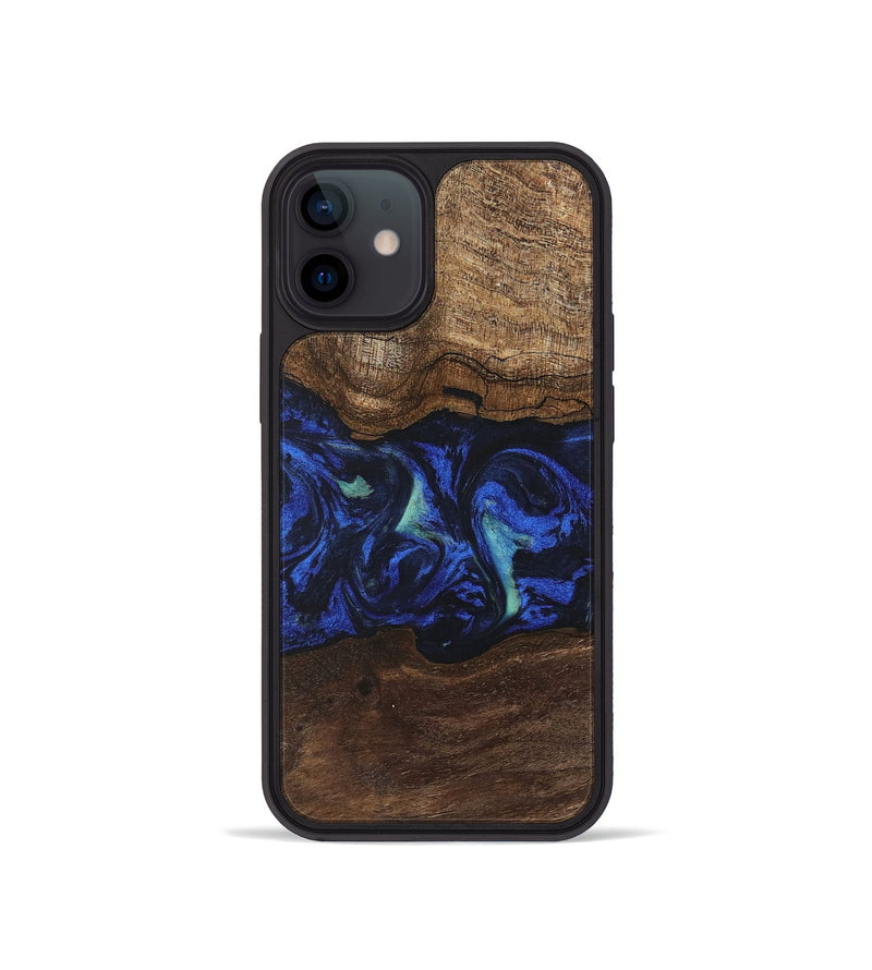 iPhone 12 mini Wood Phone Case - Nyasia (Blue, 746690)