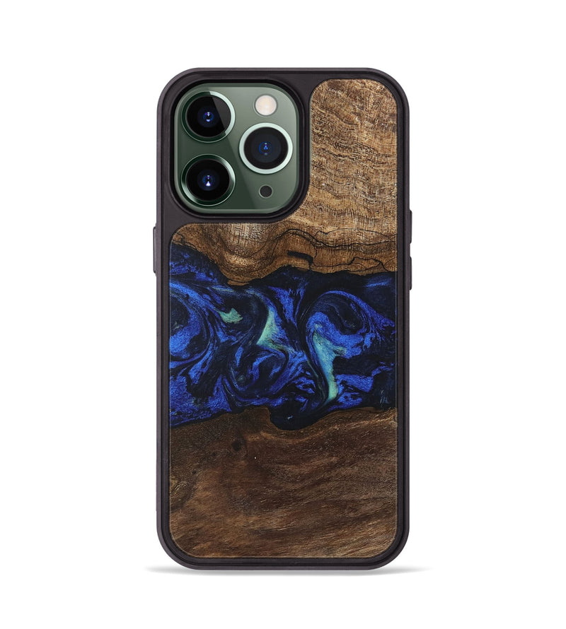 iPhone 13 Pro Wood Phone Case - Nyasia (Blue, 746690)