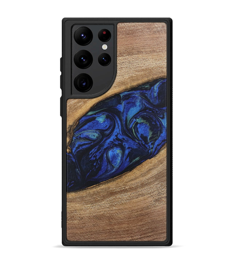 Galaxy S22 Ultra Wood Phone Case - Lisette (Blue, 746694)