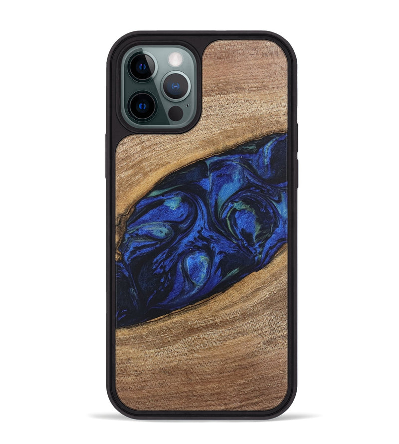 iPhone 12 Pro Max Wood Phone Case - Lisette (Blue, 746694)