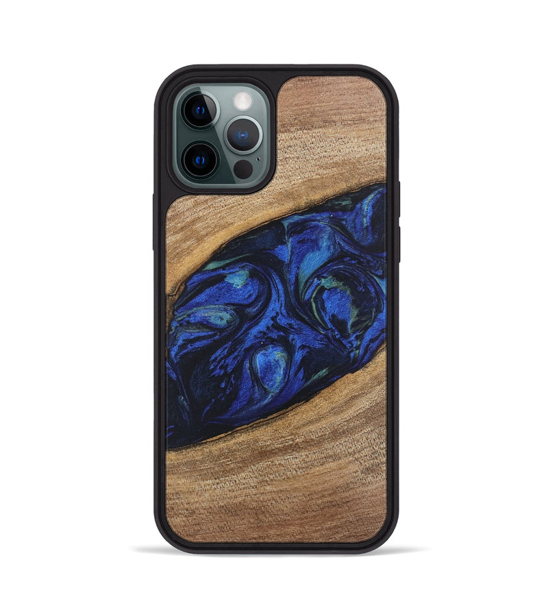 iPhone 12 Pro Wood Phone Case - Lisette (Blue, 746694)