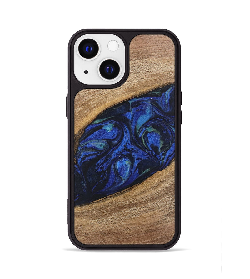 iPhone 13 Wood Phone Case - Lisette (Blue, 746694)