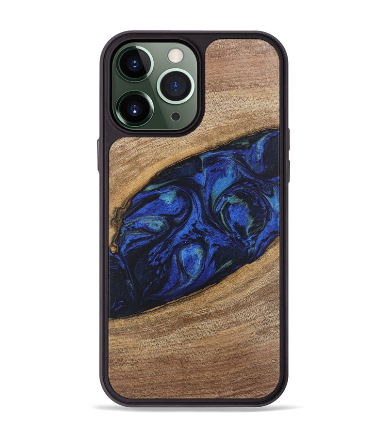 iPhone 13 Pro Max Wood Phone Case - Lisette (Blue, 746694)