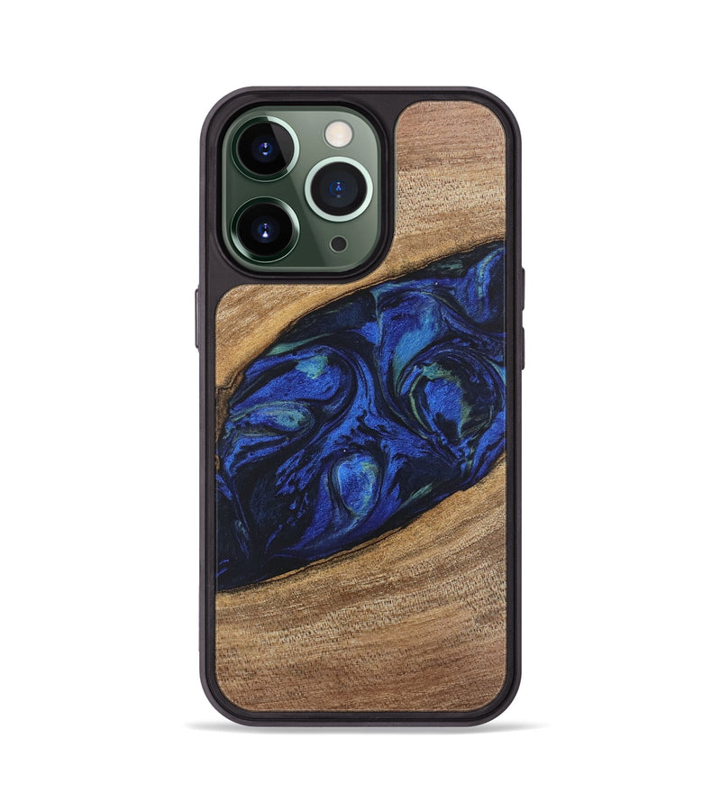 iPhone 13 Pro Wood Phone Case - Lisette (Blue, 746694)