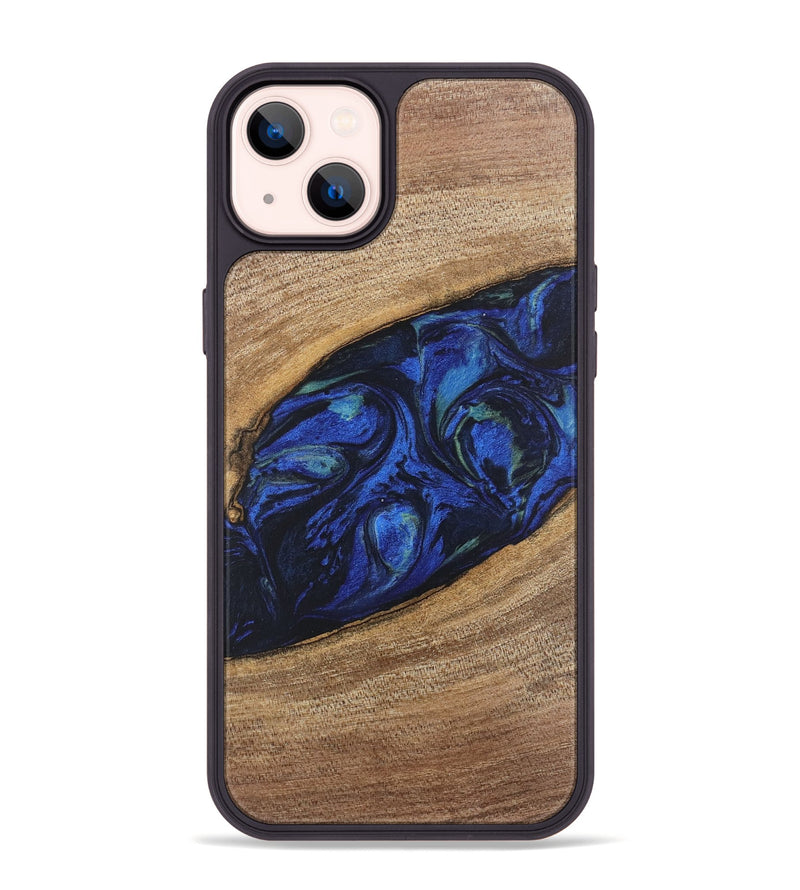 iPhone 14 Plus Wood Phone Case - Lisette (Blue, 746694)