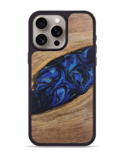 iPhone 15 Pro Max Wood Phone Case - Lisette (Blue, 746694)