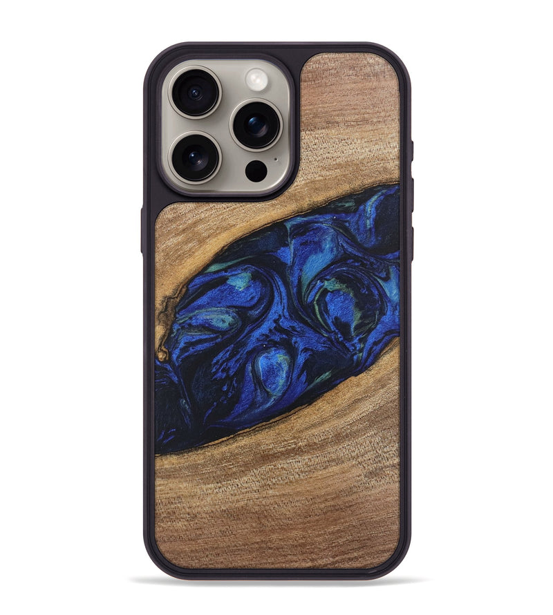 iPhone 15 Pro Max Wood Phone Case - Lisette (Blue, 746694)