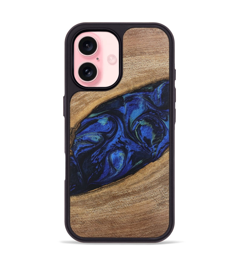 iPhone 16 Wood Phone Case - Lisette (Blue, 746694)