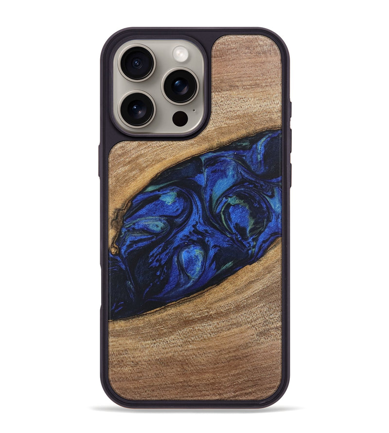 iPhone 16 Pro Max Wood Phone Case - Lisette (Blue, 746694)