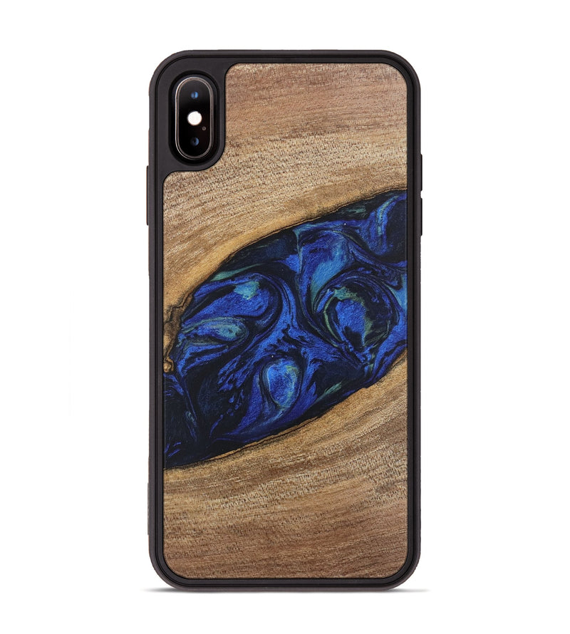 iPhone Xs Max Wood Phone Case - Lisette (Blue, 746694)