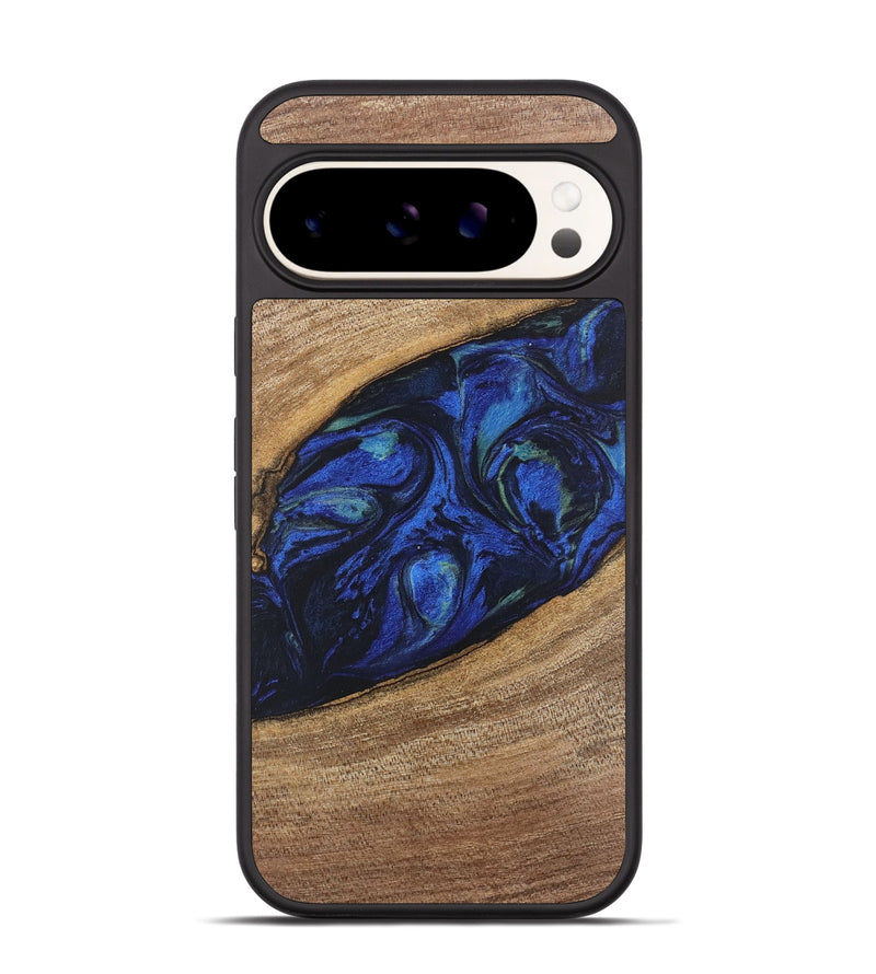 Pixel 9 Wood Phone Case - Lisette (Blue, 746694)