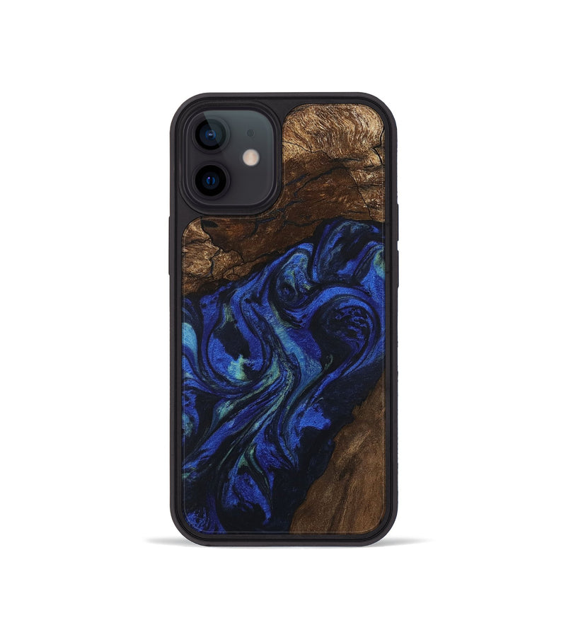 iPhone 12 mini Wood Phone Case - Zion (Blue, 746698)