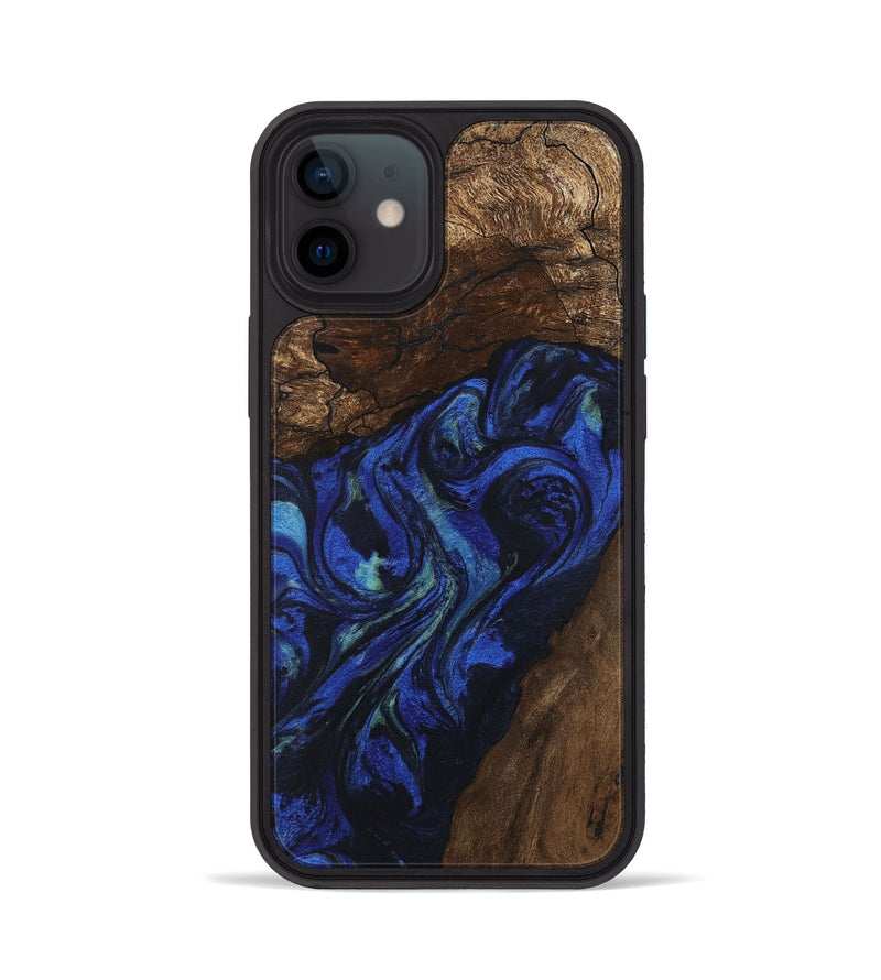 iPhone 12 Wood Phone Case - Zion (Blue, 746698)