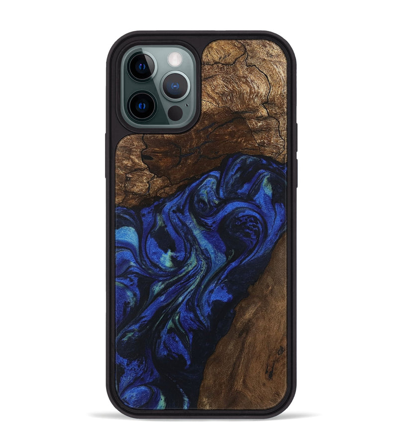 iPhone 12 Pro Max Wood Phone Case - Zion (Blue, 746698)