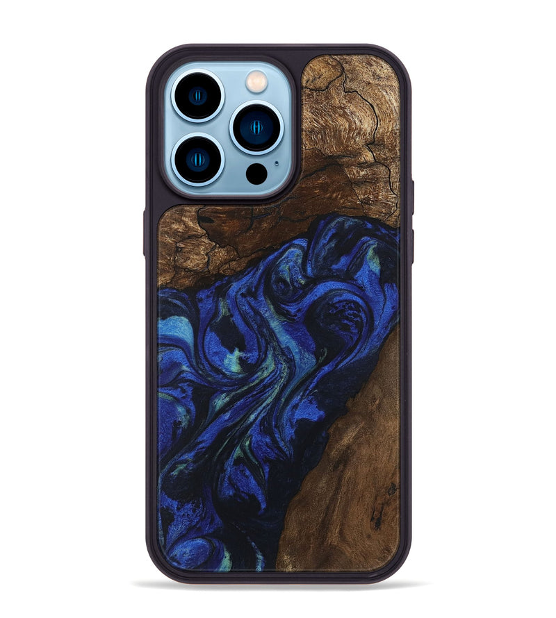 iPhone 14 Pro Max Wood Phone Case - Zion (Blue, 746698)