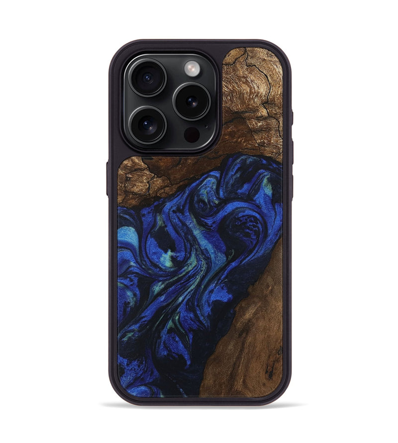 iPhone 15 Pro Wood Phone Case - Zion (Blue, 746698)