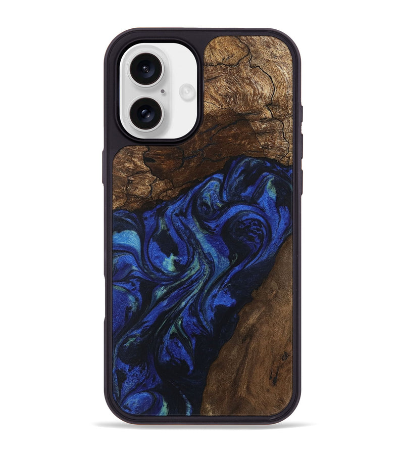 iPhone 16 Plus Wood Phone Case - Zion (Blue, 746698)