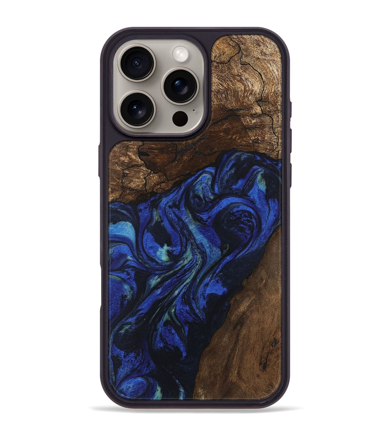 iPhone 16 Pro Max Wood Phone Case - Zion (Blue, 746698)