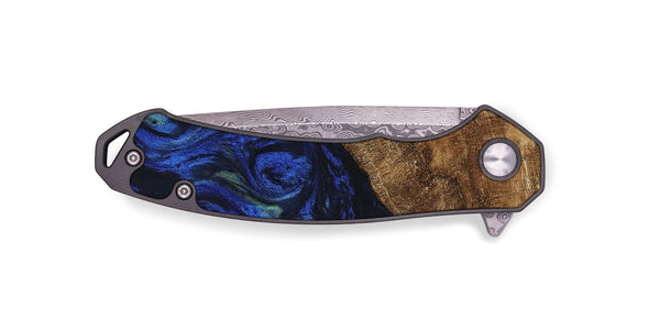 EDC Wood Pocket Knife - Wheeler (Blue, 746702)