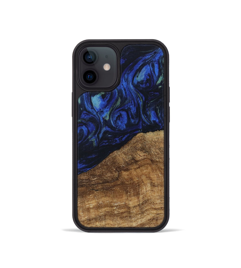 iPhone 12 mini Wood Phone Case - Wheeler (Blue, 746702)