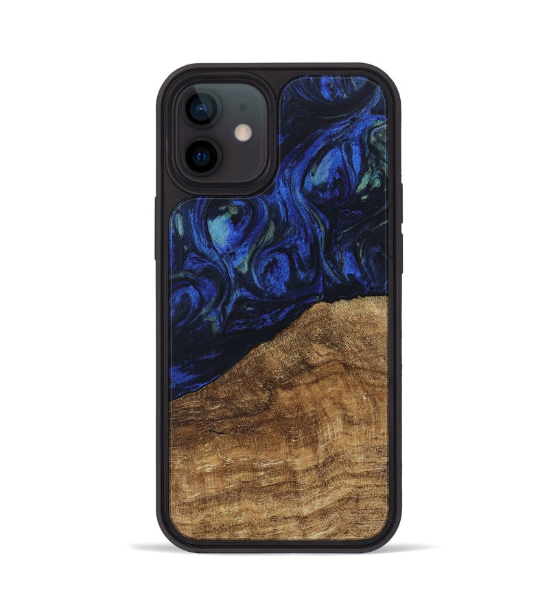 iPhone 12 Wood Phone Case - Wheeler (Blue, 746702)