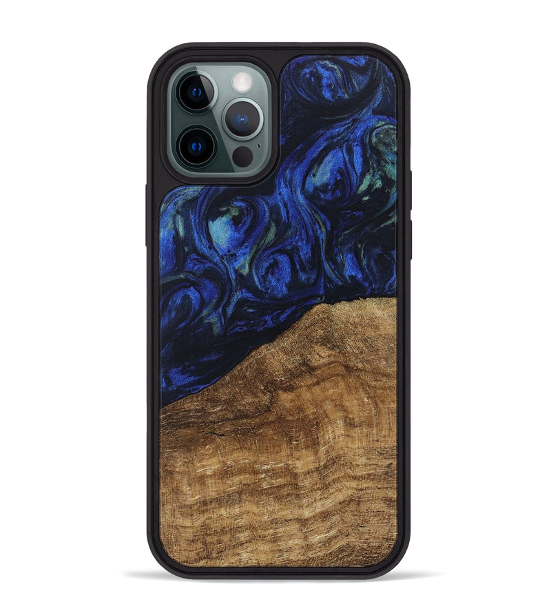 iPhone 12 Pro Max Wood Phone Case - Wheeler (Blue, 746702)