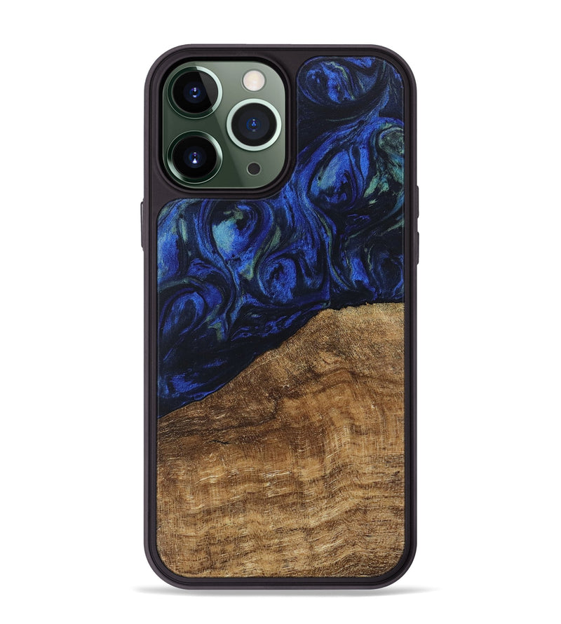 iPhone 13 Pro Max Wood Phone Case - Wheeler (Blue, 746702)