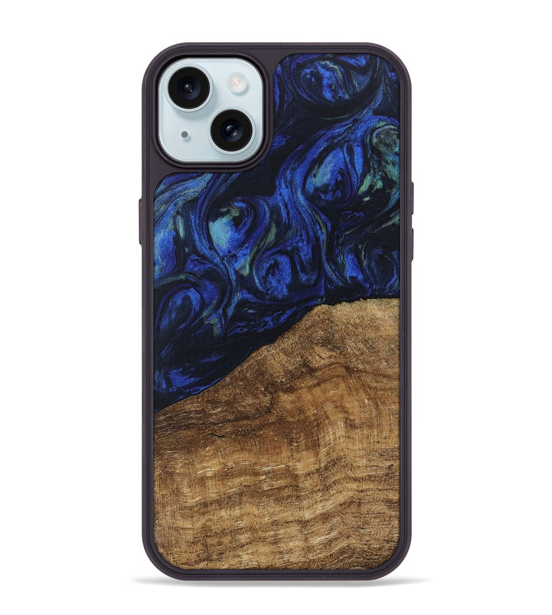 iPhone 15 Plus Wood Phone Case - Wheeler (Blue, 746702)