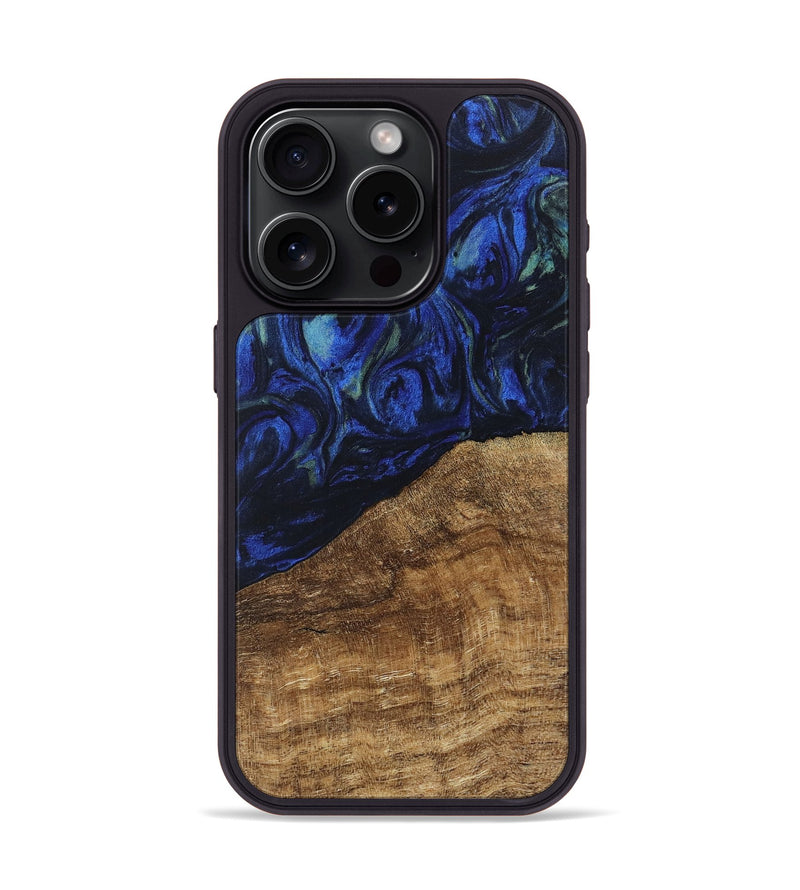 iPhone 15 Pro Wood Phone Case - Wheeler (Blue, 746702)