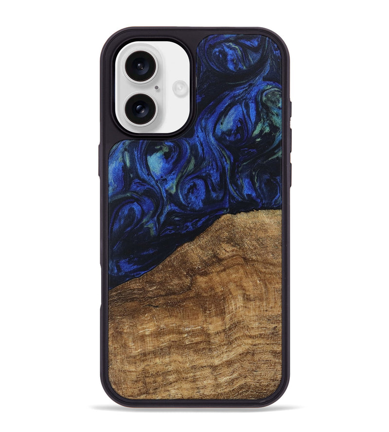 iPhone 16 Plus Wood Phone Case - Wheeler (Blue, 746702)