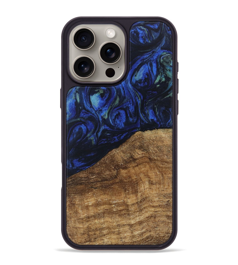 iPhone 16 Pro Max Wood Phone Case - Wheeler (Blue, 746702)