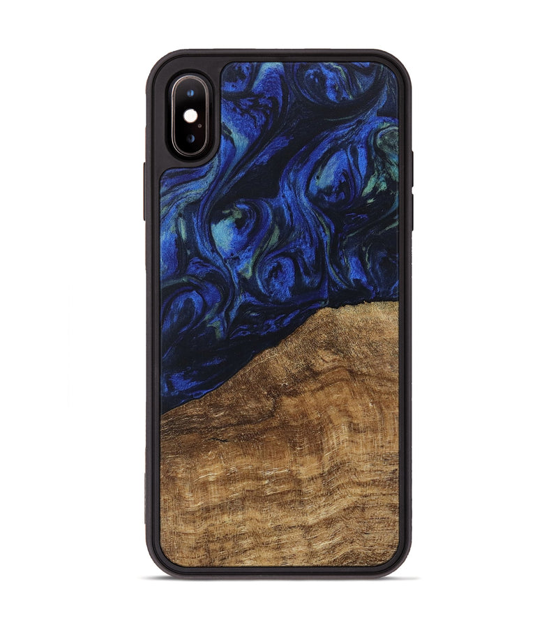 iPhone Xs Max Wood Phone Case - Wheeler (Blue, 746702)