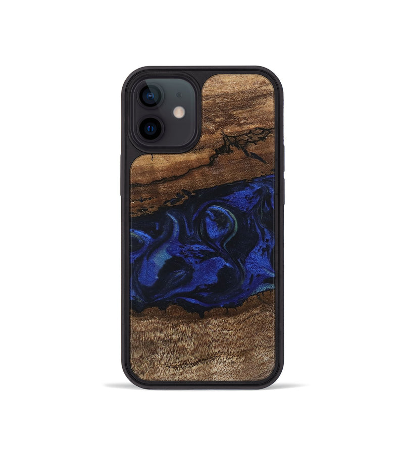 iPhone 12 mini Wood Phone Case - Jemma (Blue, 746725)