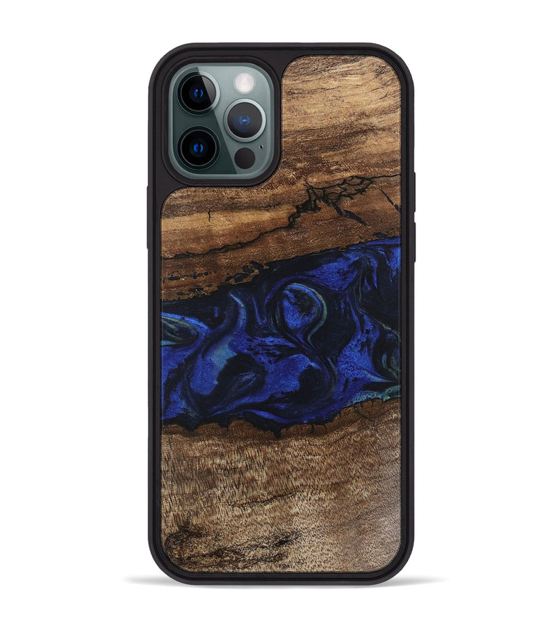 iPhone 12 Pro Max Wood Phone Case - Jemma (Blue, 746725)