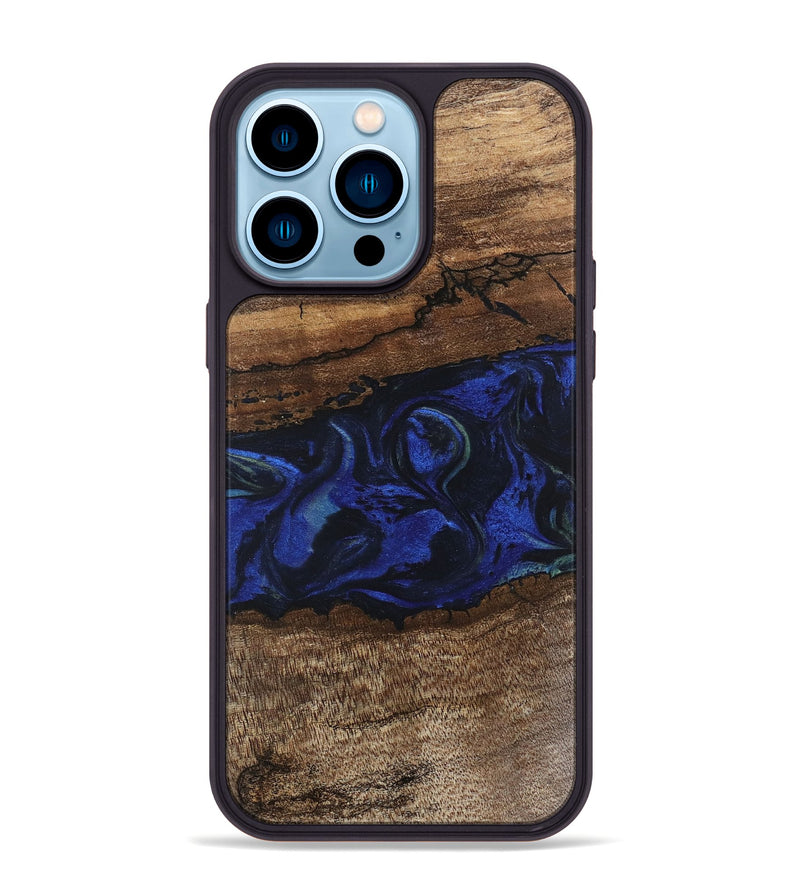 iPhone 14 Pro Max Wood Phone Case - Jemma (Blue, 746725)