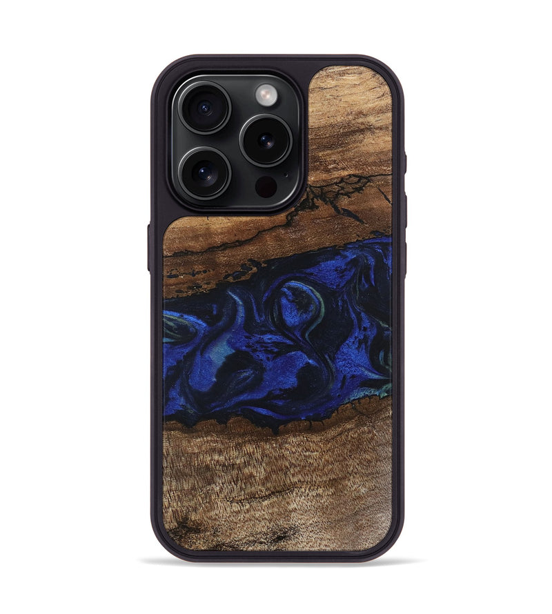 iPhone 15 Pro Wood Phone Case - Jemma (Blue, 746725)