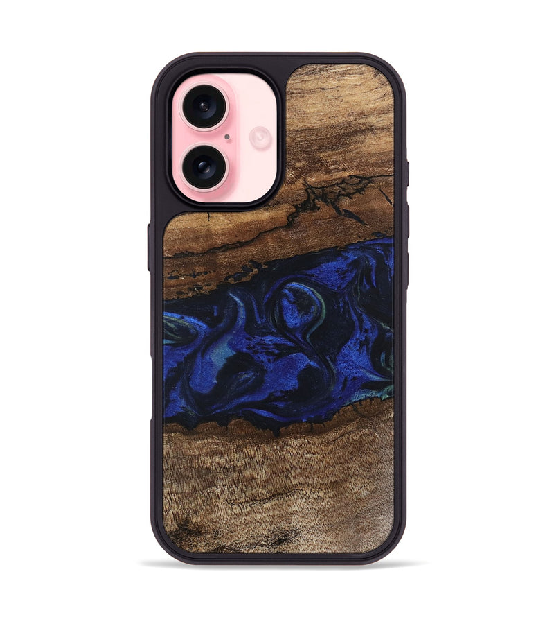 iPhone 16 Wood Phone Case - Jemma (Blue, 746725)