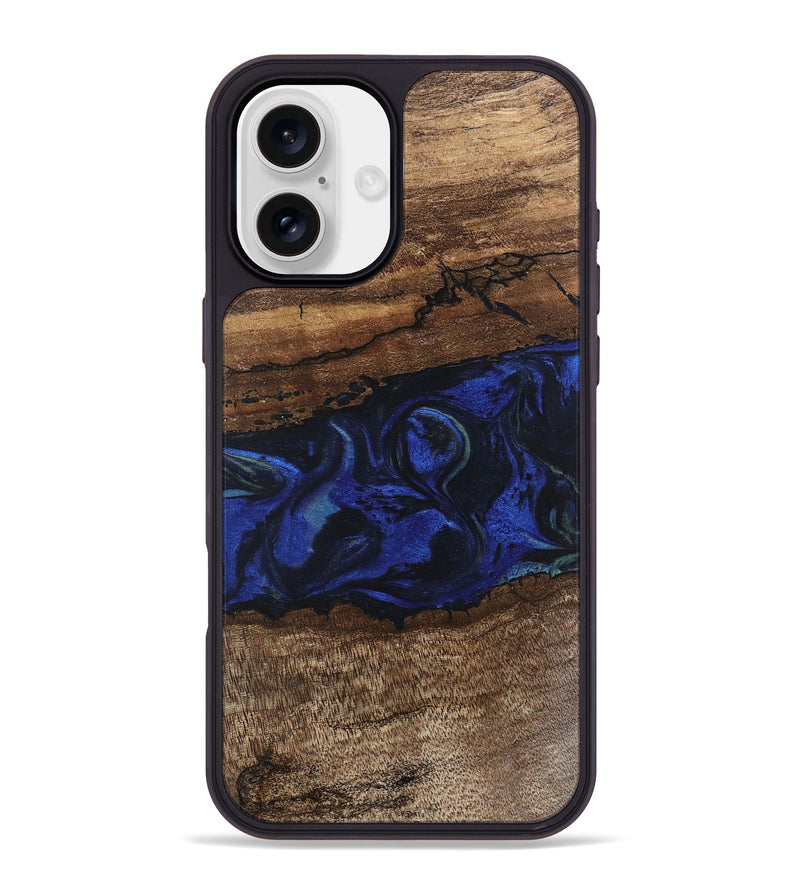 iPhone 16 Plus Wood Phone Case - Jemma (Blue, 746725)