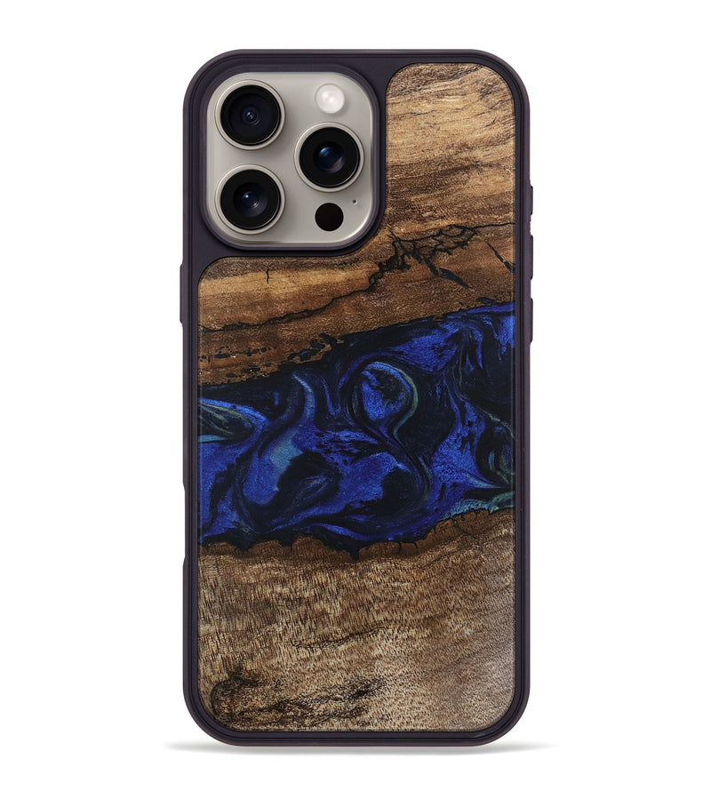 iPhone 16 Pro Max Wood Phone Case - Jemma (Blue, 746725)