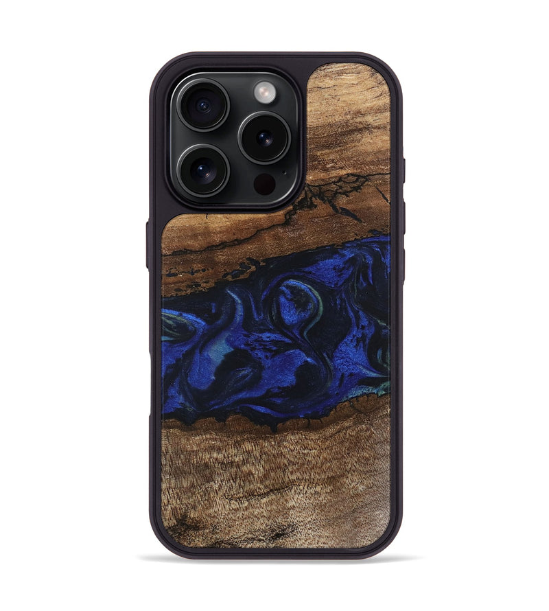 iPhone 16 Pro Wood Phone Case - Jemma (Blue, 746725)