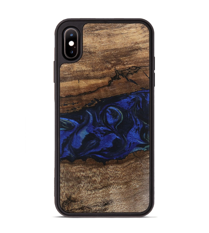 iPhone Xs Max Wood Phone Case - Jemma (Blue, 746725)