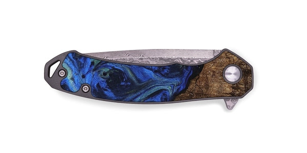 EDC Wood Pocket Knife - Carlee (Blue, 746726)