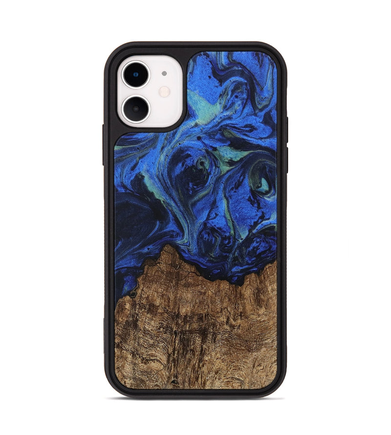 iPhone 11 Wood Phone Case - Carlee (Blue, 746726)