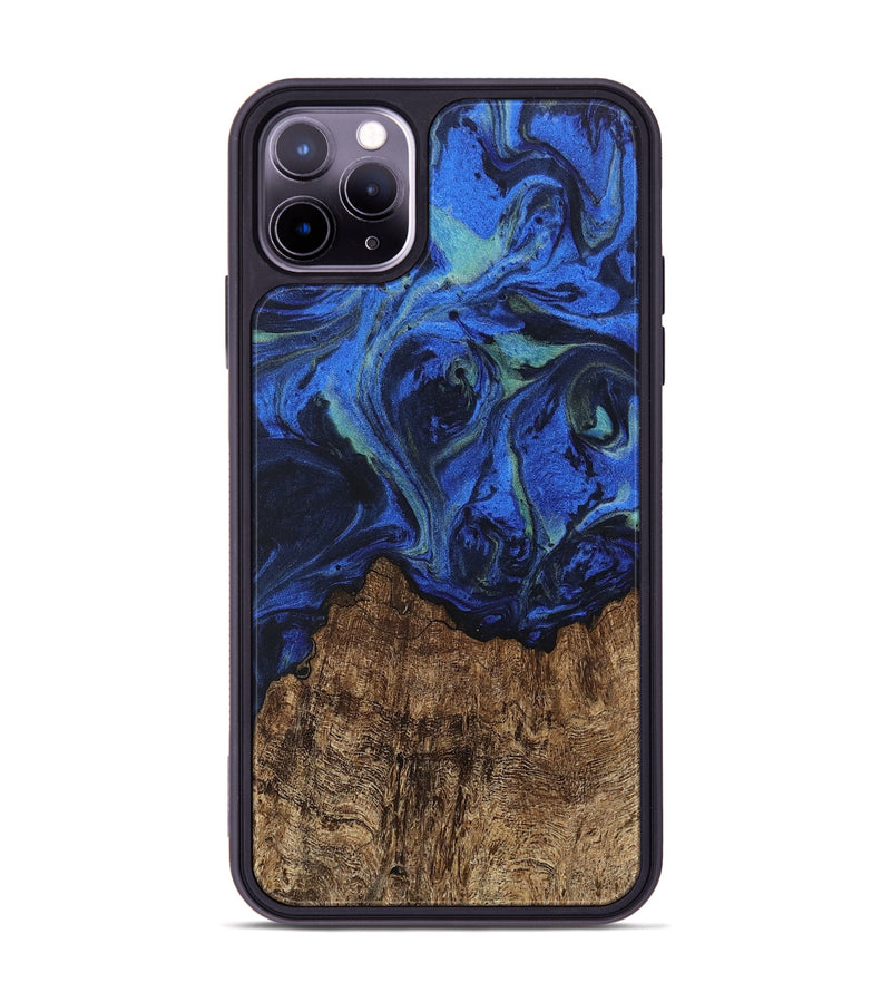 iPhone 11 Pro Max Wood Phone Case - Carlee (Blue, 746726)