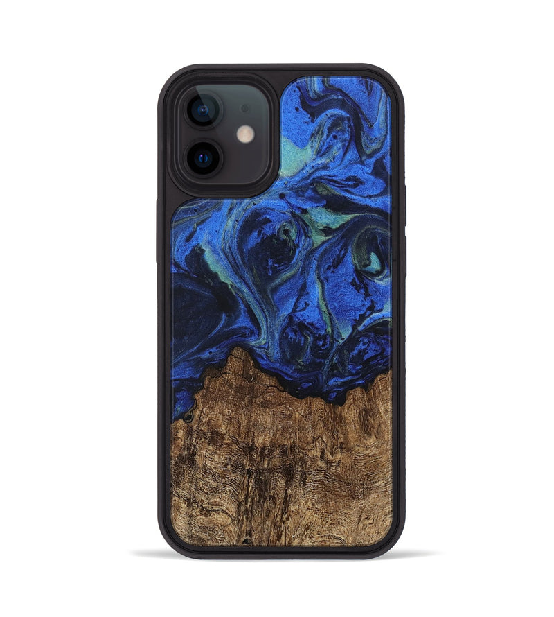 iPhone 12 Wood Phone Case - Carlee (Blue, 746726)