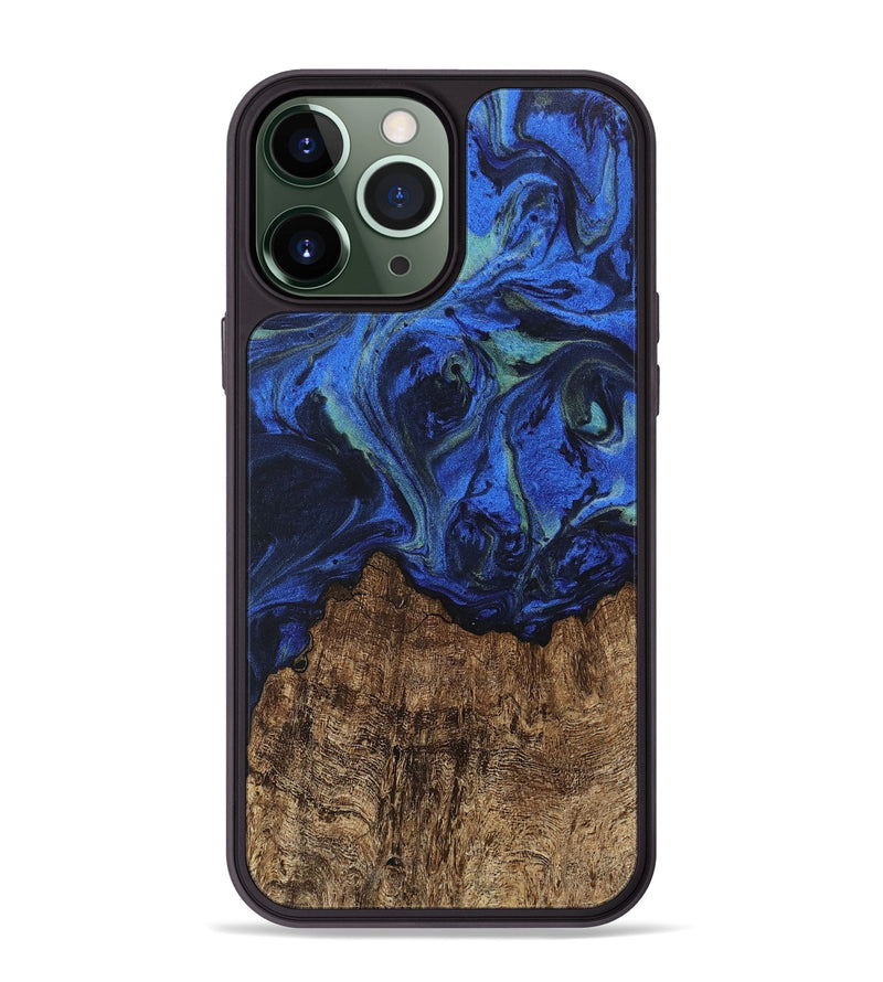 iPhone 13 Pro Max Wood Phone Case - Carlee (Blue, 746726)