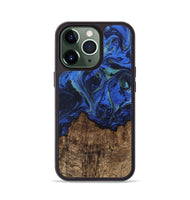 iPhone 13 Pro Wood Phone Case - Carlee (Blue, 746726)