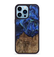 iPhone 14 Pro Max Wood Phone Case - Carlee (Blue, 746726)