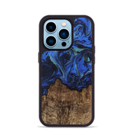 iPhone 14 Pro Wood Phone Case - Carlee (Blue, 746726)