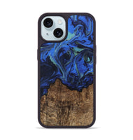 iPhone 15 Wood Phone Case - Carlee (Blue, 746726)